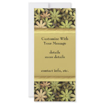 Metal Flower Power Rack Card