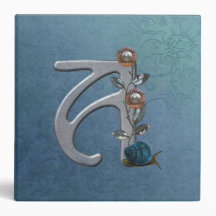 Metal Flowers Monogram A Vinyl Binders
