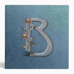 Metal Flowers Monogram B Binders