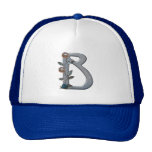 Metal Flowers Monogram B Trucker Hats