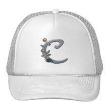 Metal Flowers Monogram C Hats