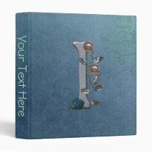 Metal Flowers Monogram I Binder