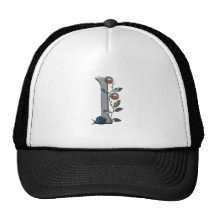 Metal Flowers Monogram I Trucker Hats