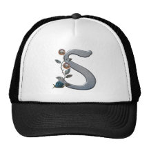 Metal Flowers Monogram R Hats