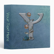 Metal Flowers Monogram Y Binders