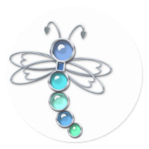 Metal & Glass Dragonfly Stickers by mrssocolov2 Metal & Glass Dragonfly Stickers