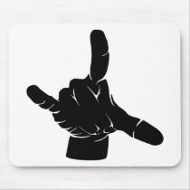 Metal hand at grindcore concert mousepad