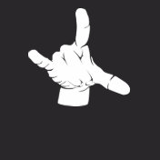 Metal hand at grindcore concert