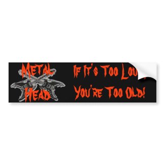 Metal Head Bumper Sticker bumpersticker
