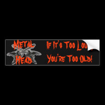 Metal Head Bumper Sticker bumper stickers by gacatmandu Metal Head Bumper Sticker bumper stickers