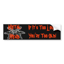 Metal Head Bumper Sticker bumper stickers