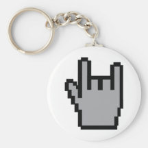metal-head icon keychain