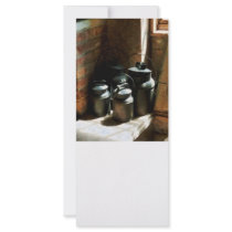 Metal Jugs by Window Customized Rack Card