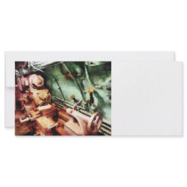 Metal Lathe in Submarine Custom Rack Cards