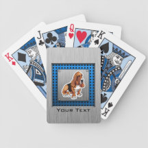 Metal look; Basset Hound Bicycle Poker Cards
