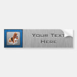 Metal look; Basset Hound Bumper Sticker