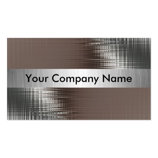 Metal Look Business Cards With Class (front side)