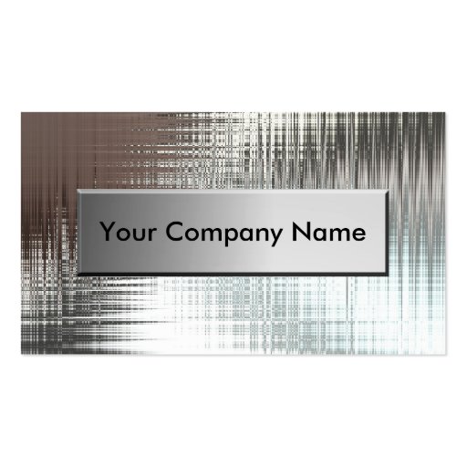 Metal Look Business Cards With Class (front side)
