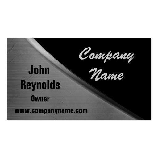 Metal Look Curve Business Cards