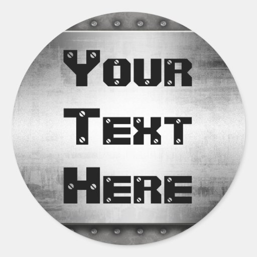 Metal Look Grunge Stickers | Zazzle