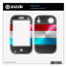 Metal-look Luxembourg Flag Palm Pre Skins