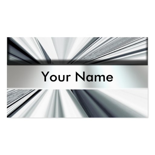 Metal Look Nameplate Business Cards (front side)
