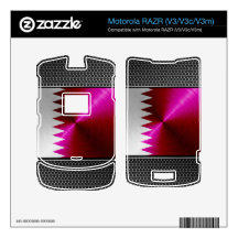 Metal-look Qatar Flag Decal For Motorola RAZR