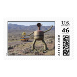 Metal Man and School Bus