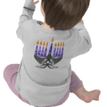 Metal Menorah 2-Sided Infant Longsleeve t-shirts