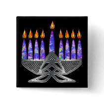 Metal Menorah Buttons