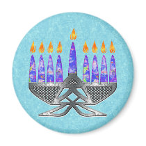 Metal Menorah Buttons magnets