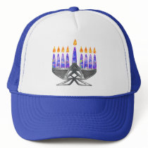 Metal Menorah Hats