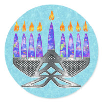 Metal Menorah Stickers stickers
