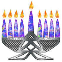 Metal Menorah Women's 2-Sided Dark Shirts