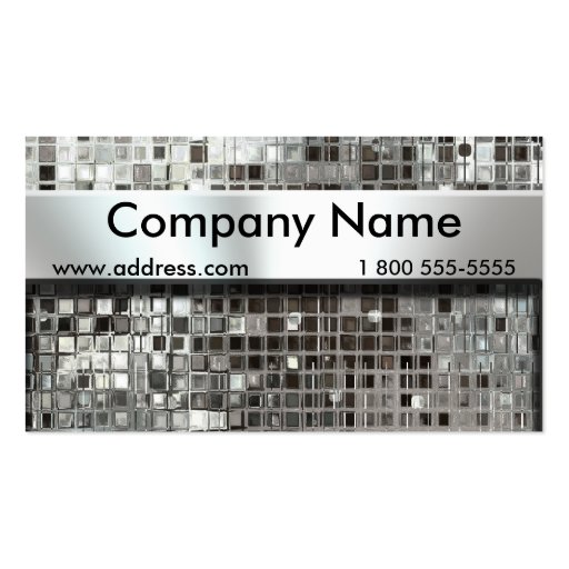 Metal Mosaic And Nameplate Business Cards (front side)
