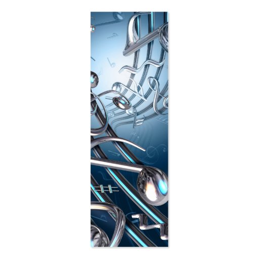 Metal Musical Notes Abstract Business Card Templates (front side)