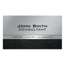Metal negro de plata moderno elegante profesional tarjetas personales