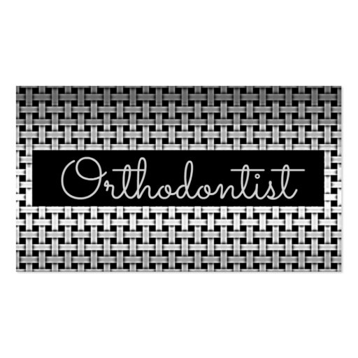 Metal Orthodontist Business Card (front side)