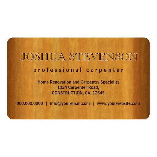 Metal Plate Wood Wooden Flooring Business Cards (back side)
