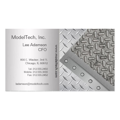 metal plates business card