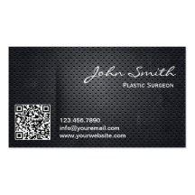 Metal QR Code Plastic Surgeon Business Card
