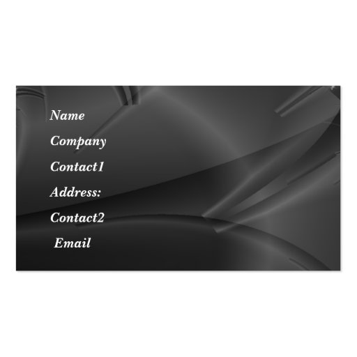 metal - reflection business card (front side)