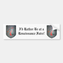 Metal Shield Dragon Bumper Sticker