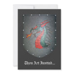 Metal Shield Dragon personalize Invite