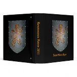 Metal Shield Lion personalize binders