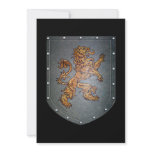 Metal Shield Lion personalize Personalized Invitations