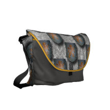 Metal Shield Lion Stone Courier Bag