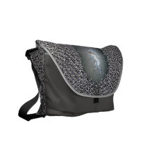 Metal Shield White Unicorn Chainmail Courier Bags