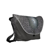 Metal Shield White Unicorn Chainmail Courier Bags