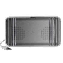 Metal silver elegant masculine portable speakers speakers